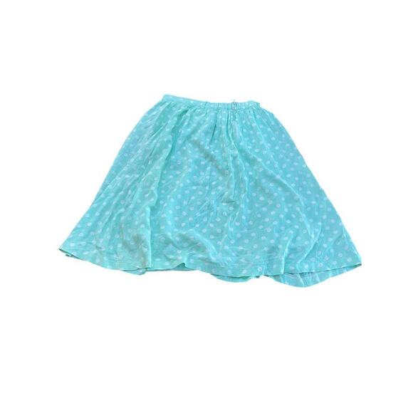 ModCloth Blue White Polka Dot Belted Midi Skirt Size Medium - Picture 2 of 4